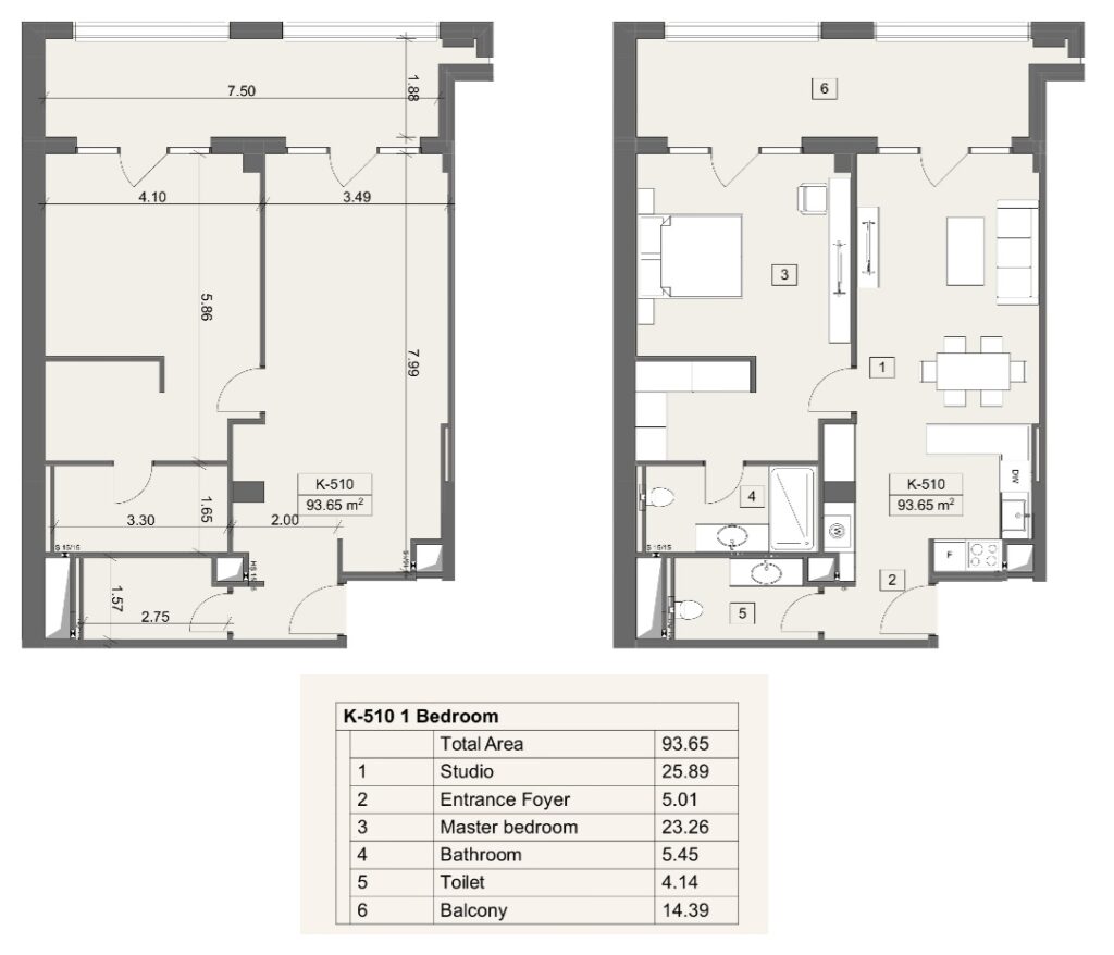 Price of a 2-room apartment in Arabian Ranches Baku